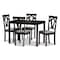 Baxton Studio Sylvia Grey Upholstered and Brown Finished 5-Piece Dining Set 142-8028-8026 - alternate 1
